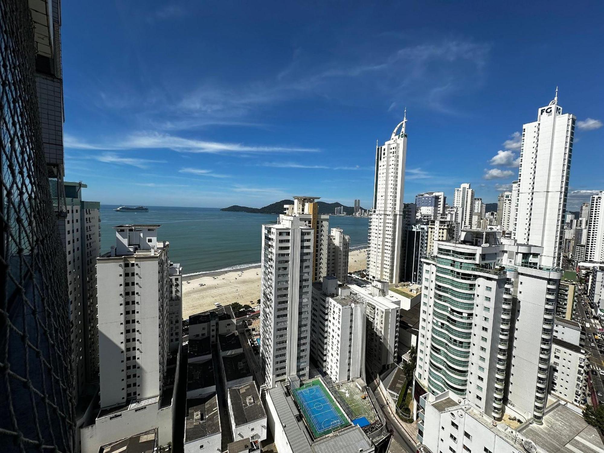 Ct01- Vista Mar| Telas Protecao| Churrasq, Garagem Balneário Camboriú 外观 照片